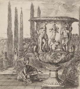 メディチ家の花瓶、1656 年。 作： Stefano della Bella