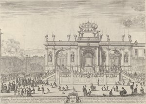 聖なる秘跡の祭壇、左、キャノピーの下の秘跡 1648年。 作： Stefano della Bella