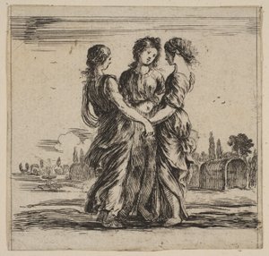 「神話のゲーム」ジュ・ド・ラ・ミソロジー、1644年からの3つの恵み。 作： Stefano della Bella