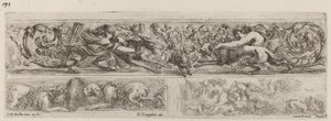 3 つの装飾バンド、おそらく 1648 年。 作： Stefano della Bella