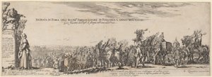 ポーランド大使閣下のローマ入国のタイトル ページ、1633 年。 作： Stefano della Bella