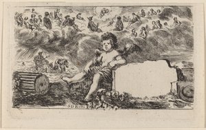 Game of Mythology のタイトル ページ、1644 年。 作： Stefano della Bella