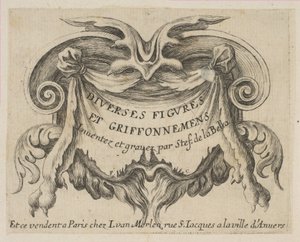 タイトル ページ、「さまざまな人物と落書き」より Diverses Figures et griffonnemens, ca. 1646
