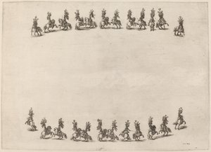 1652 年の 24 人のキャヴォティング キャバリアーズ。 作： Stefano della Bella