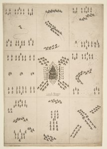 馬のバレエのさまざまな人物像、1652年。 作： Stefano della Bella