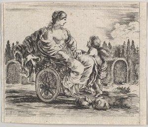 金星、「神話のゲーム」ジュ・ド・ラ・ミソロジー、1644年。 作： Stefano della Bella