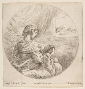 ヴァージンナーシングクライストチャイルド、ca。 1641年。 作： Stefano della Bella
