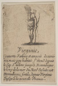 ヴァージニア、「地理学のゲーム」より Jeu de la Géographie, 1644.