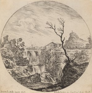 三段の滝、1646年。 作： Stefano della Bella