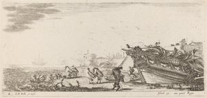 ウィンディ ハーバー、1644 年。 作： Stefano della Bella