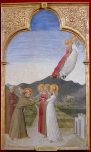 アッシジの聖フランシスコの神秘的な結婚 作： Stefano di Gionvanni dit Sassetta