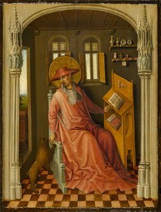 聖ジェロームの研究、1440年頃 作： Stephan Lochner