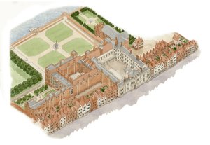 サマセット・ハウス、ロンドン、1609-1630年頃（インク、水彩画）