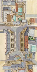 Springs Of Bath, c.2004-2023 （インク、水彩画） 作： Stephen Conlin