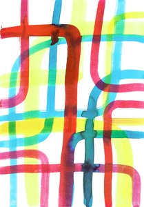 交差点、2016年（紙にインク）