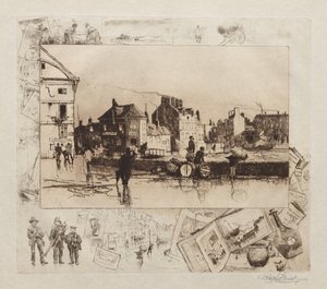 フェカン・ノルマンディーの強風、1886年。 作： Stephen Parrish