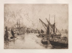 テムズ川カンタベリー、Eng.、1884 年 8 月、1884 年。 作： Stephen Parrish