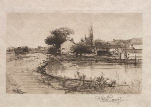 マサチューセッツ州ピッツフィールド近郊のスケッチ、1887～1888年。 作： Stephen Parrish