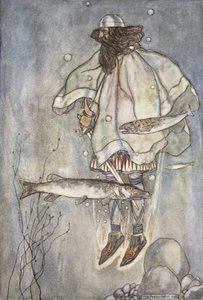 ファーガスが湖に降りる、T.W. Rolleston（カラーリソ） 作： Stephen Reid