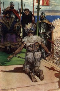 1519年、ヘルナン・コルテスによって捕虜となったモンテスマ2世 作： Stephen Reid