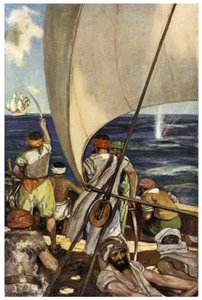 ヘンリー・ギルバートの「ボーイズ・ブック・オブ・パイレーツ」のスティーブン・リード（1873-1948）による地中海の野蛮な海賊の表現 作： Stephen Reid