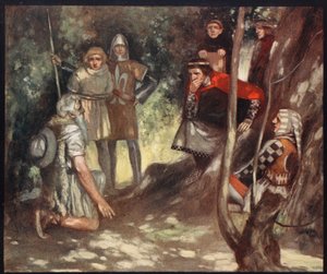 ヴァンセンヌの森のフランスのセントルイス、「ヘルメットとカウル：修道院と軍事命令の物語」のイラスト W.M. Letts と M.F.S. レッツ 作： Stephen Reid