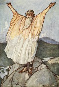 エレノア・ハル (1860-1935) 作「アルスターの猟犬クーフーリン」の挿絵「幸運の瞬間が訪れた」 作： Stephen Reid