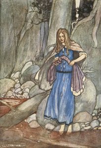 浅瀬の番人、「クーフーリン、アルスターの猟犬」のイラスト、エレノア・ハル (1860-1935) 作