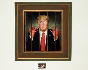 有罪判決を受けたトランプ、2020年（油彩・パネル） 作： Steven Skollar