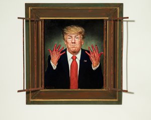 トランプ・インディテッド、2020年（油彩・パネル） 作： Steven Skollar
