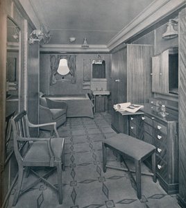 1931年にSSエンプレスオブブリテンに搭乗したファーストクラスエリアのアパートメント 作： Stewart Bale Limited