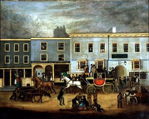 The Kings Arms, Kendal （油彩・パネル 作： Stirzacker Stirzacker