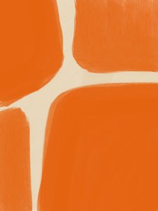抽象的なオレンジ色の造形 作： 