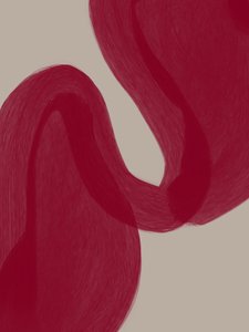流れるような赤い曲線 作： Studio Palette