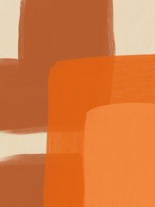 重なり合う温かみのある色合い 作： 