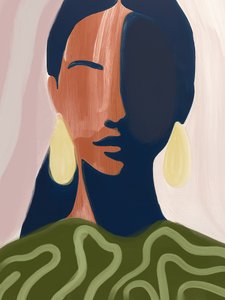 穏やかな抽象的な女性 作： 