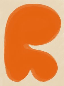 柔らかなオレンジ色の抽象的な形 作： 