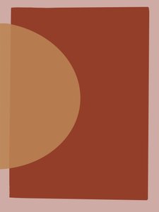 温かみのある幾何学的な抽象画 作： Studio Palette