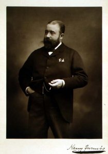 ハリー・ファーニス（1854-1925）、イラストレーター、風刺画家、ポートレート写真（モノクロ写真 作： Studio Walery