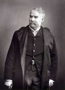 Sir William Schwenck Gilbert (1836-1911), playwright, portrait photograph (b/w photo) 作： Studio Walery