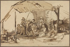 羊飼いの礼拝 作： Studio of Rembrandt van Rijn