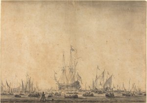 マリン 作： Style of Willem van de Velde the Younger