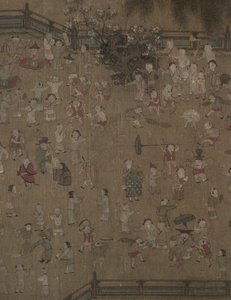1100 年代から 1200 年代の 100 人の子供たちの遊び。 作： Su Hanchen