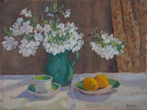桜の花、2019年 作： Sue Wales