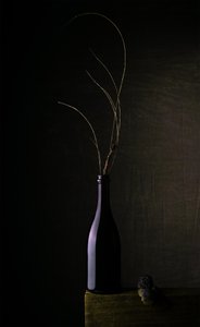 黒い瓶の静物画 作： 