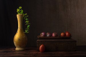 ダーク・ラスティックな静物画 作： 