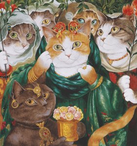 イラストは『Cats Galore』より！文化猫大全』（2015年刊） 作： Susan Herbert