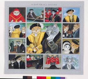 イラストは『Cats Galore』より！文化猫大全』（2015年刊） 作： Susan Herbert