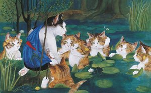 イラストは『Cats Galore』より！文化猫大全』（2015年刊） 作： Susan Herbert