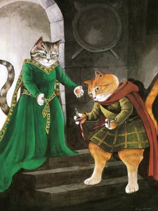イラストは『Shakespeare Cats』より：ポスターブック（2016年出版） 作： Susan Herbert
